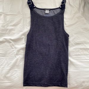 Very stretchy denim patterned tank top